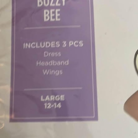 BRAND NEW girl bee bumblebee halloween costume size L 12-14 - Picture 5 of 8